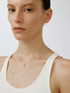 OLIO E ACETO Sterling Silver Quartzite/Lapis Lazuli/Red Snakeskin Jade Morning Dew Pendant Necklace OLIO-OA13N03-YB White (OA13N01)